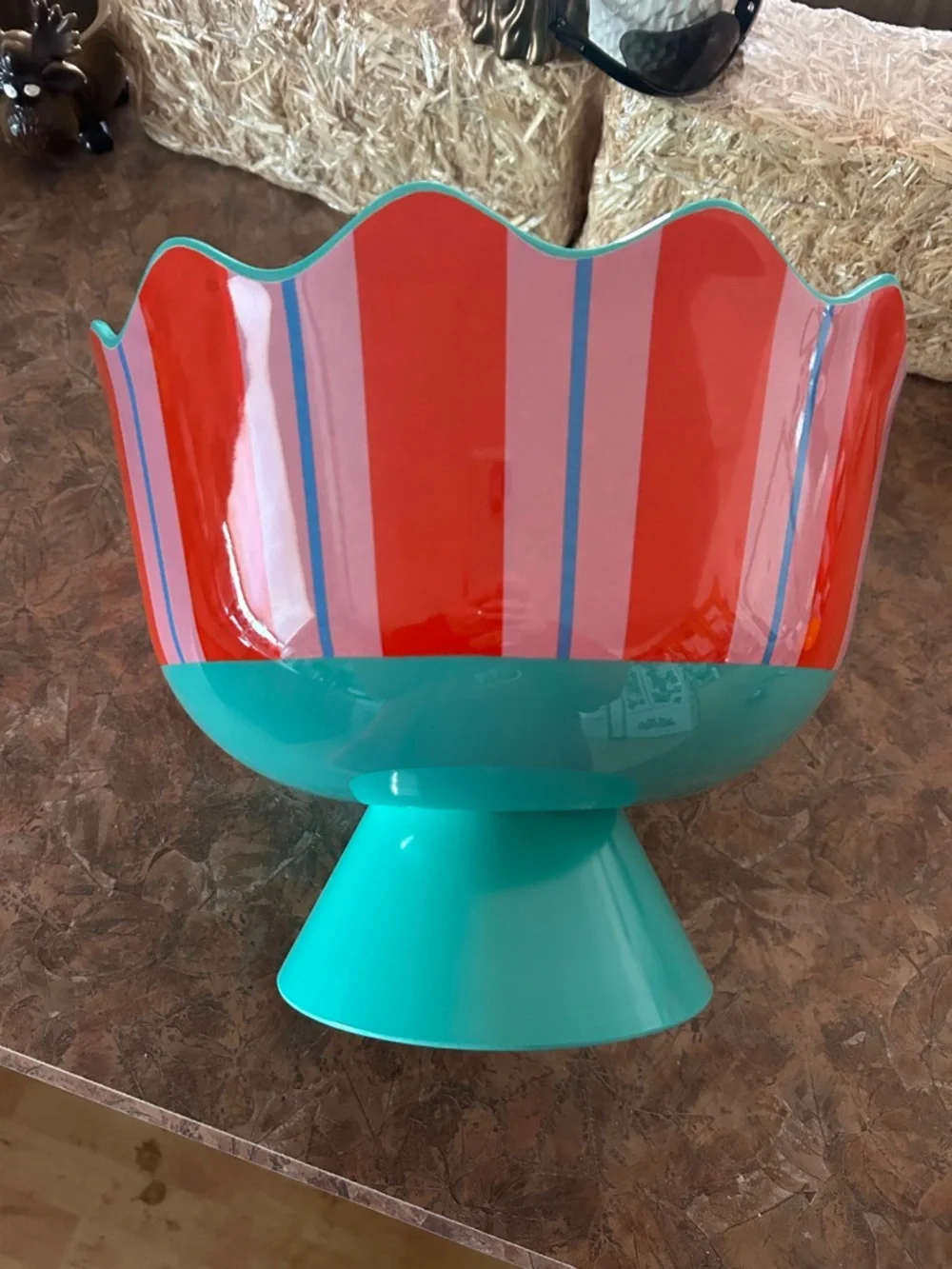 Jonathan Alder Summer Inspired Tulip Pedestal Serving Bowl